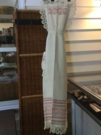 Antique Embroidered and crocheted apron-Norway