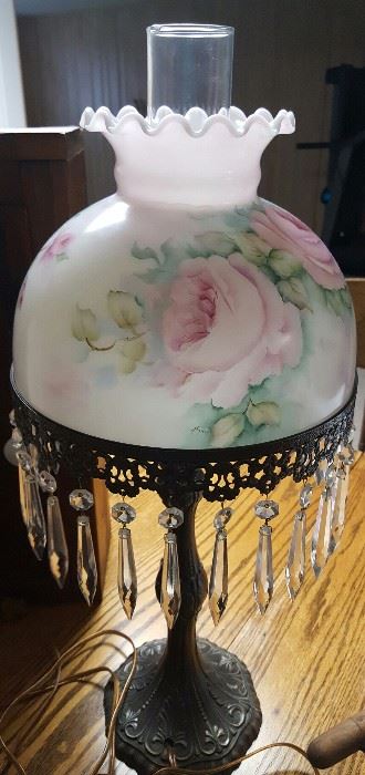 Handpainted Rose Lamp