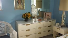 Custom craft, Miami lacquer bedroom set