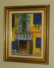 Original oil painting "Peruvian Hacienda" by Paula Bastrop-Donovitz