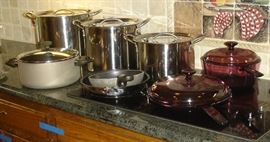 Stainless stock pots, Visions cookware