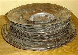 Antique copper over tin Turkish plates