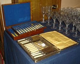 Victorian silverplate fish sets