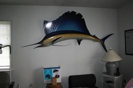 Genuine sailfish taxidermy.  Excellent condition!
