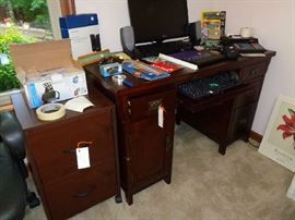 desk & file cabinet