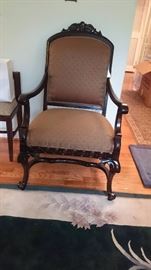 Hand carved antique arm chair
