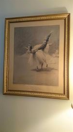 Pair of Russian ballet paintings, signed, numbered prints