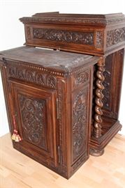 Antique Henri II Renaissance Style Hand carved Cupboard. Circa 1880-1890/ France