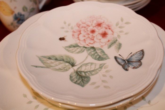 Lenox Dishes- setting for four; Butterfly Meadow
