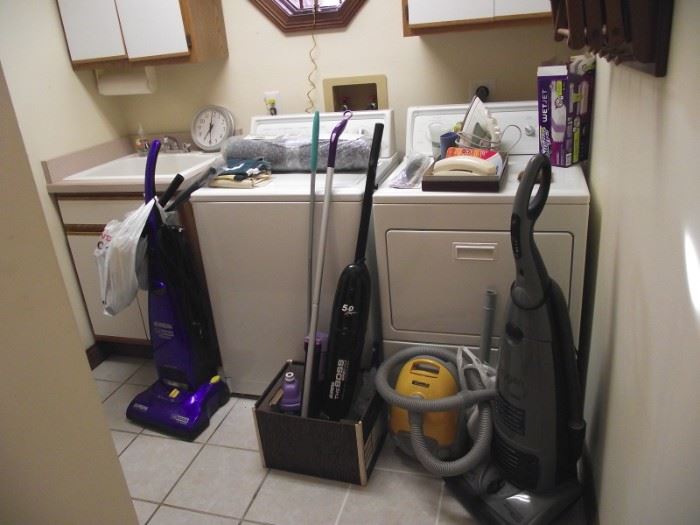 Kenmore Elite washer & dryer, Eureka & Kenmore vacuums