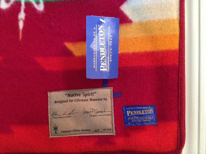 Ltd Ed Pendleton Blanket for Gilcrease Museum, Tulsa, OK "Native Spirit"