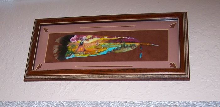 Feather Painting, original