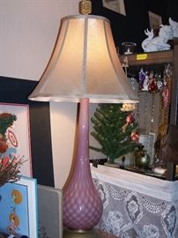 Murano latticino lamp