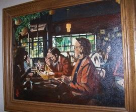 "Nicole's" restaurant, Tulsa Utica Sq. original painting by Jules Smith c. 1980's