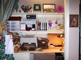 Vintage hand-made Barbie clothes, sea shells, vintage ephemera, How to have an Ebay store CD series, metal file cabinets