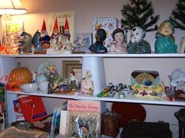 Esther Hunt chalk bust and others, collectibles