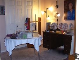 CD's, Shotgun rack, Original Painting, Office desk, 