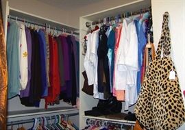 Ladies clothing L-XL, men's XL, handbags