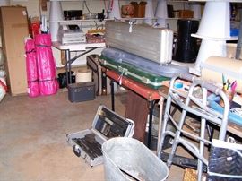 Party tents, shotgun cases, garage goodies