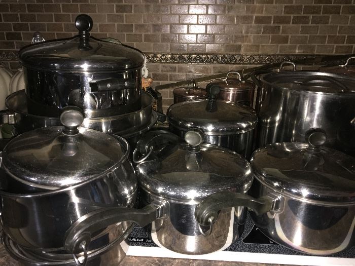 large set of stainless cookware                                         (NO PRICE QUOTES  AND NO HOLDS SO PLEASE DON'T ASK :-))