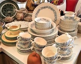 Blue and white dishes