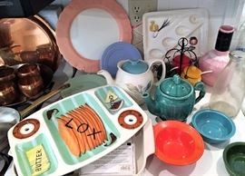 Vintage kitchen, Fiestaware, Bauer, Hall