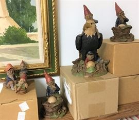 Cairn Studio Tom Clark gnome sculptures with boxes