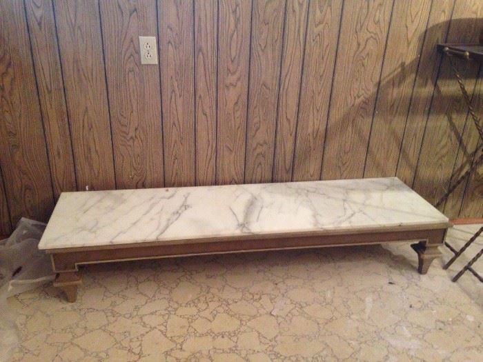 #121 marble top coffee table 6 foot $100