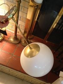 #47 round ball pole chandelier $60