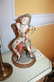 Guiseppe Armani harlequin jester Capodimonte figurine
