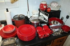Red kitchenware