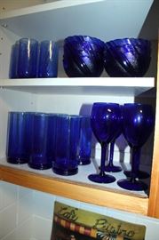 Cobalt glassware