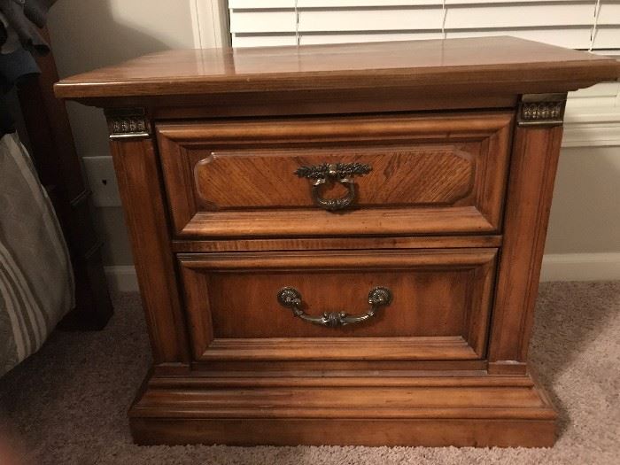 Night stand with matching dresser and armoire