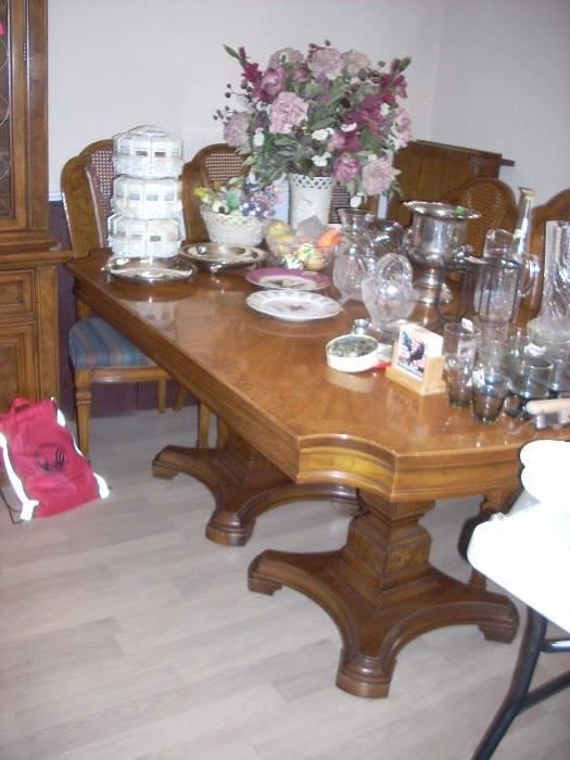 Dining Table with 2 Extensions and 6 Chairs (Matching China Cabinet also available 