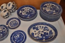Huge collection of Blue Willow -- U.S., England, Japan, Occupied Japan.  All old, mostly vintage and antique.