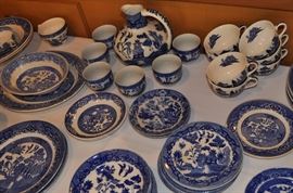 Huge collection of Blue Willow -- U.S., England, Japan, Occupied Japan.  All old, mostly vintage and antique.