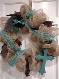 burlap door wreath