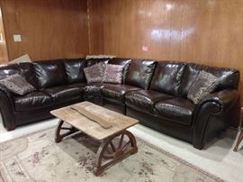sectional sofa and ranch oak coffee table