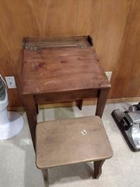 antique school desk