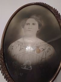 antique oval photo