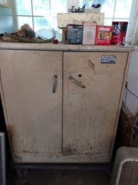 old metal cabinet