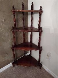 four shelf corner cabinet
