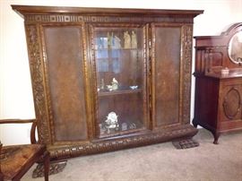 large library cabinet with paw feel