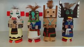 wooden hopi kachinas