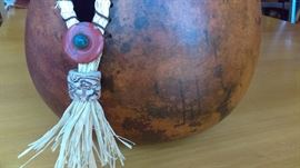 gourd with handmade beads