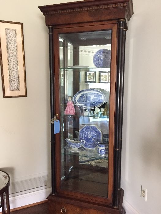Walnut Glass Display Cabinet