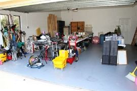 Saws, Pressure Washer, Garage Items