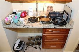 Cast Iron, Pot and Pans, Cups, Banana Hanger, Paper Towel Holder