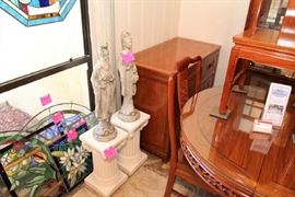 Oriental Figurines, Stained Glass