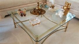 Glass coffee table